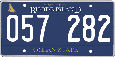 RI license plate 057282