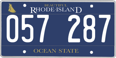 RI license plate 057287