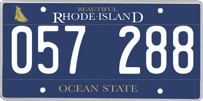 RI license plate 057288