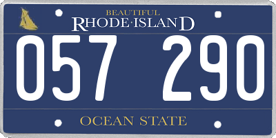 RI license plate 057290