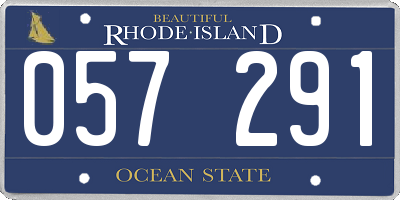 RI license plate 057291