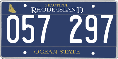RI license plate 057297