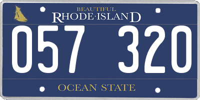 RI license plate 057320