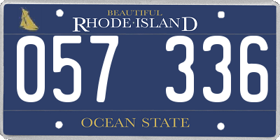 RI license plate 057336