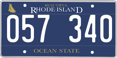 RI license plate 057340