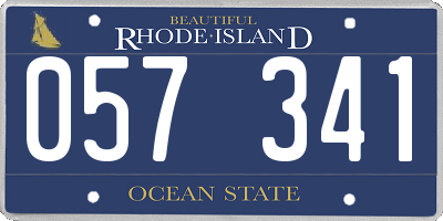 RI license plate 057341