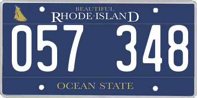 RI license plate 057348
