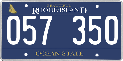 RI license plate 057350