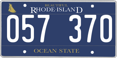 RI license plate 057370