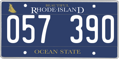 RI license plate 057390