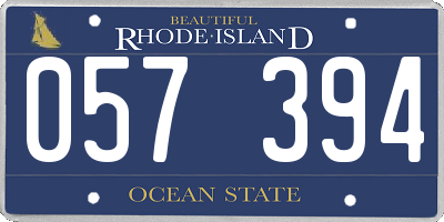RI license plate 057394
