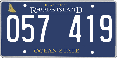 RI license plate 057419