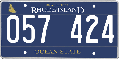 RI license plate 057424