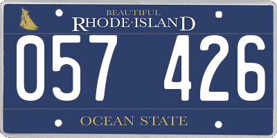 RI license plate 057426