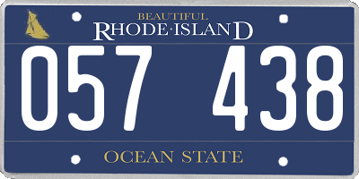 RI license plate 057438