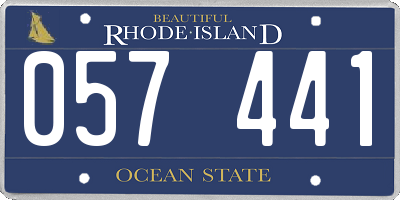 RI license plate 057441