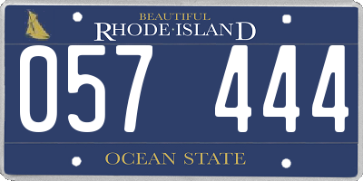 RI license plate 057444