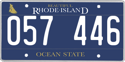 RI license plate 057446