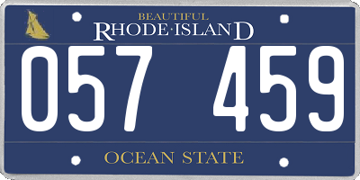 RI license plate 057459
