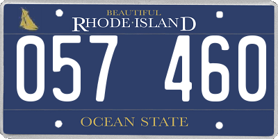 RI license plate 057460