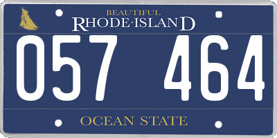 RI license plate 057464