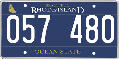 RI license plate 057480