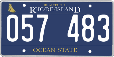 RI license plate 057483