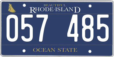 RI license plate 057485