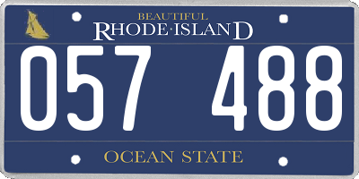 RI license plate 057488
