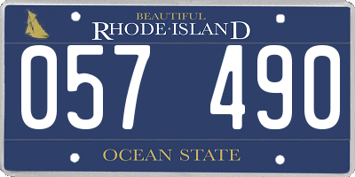 RI license plate 057490