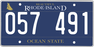 RI license plate 057491