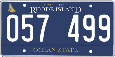 RI license plate 057499