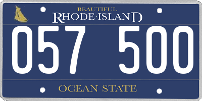 RI license plate 057500