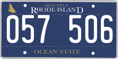 RI license plate 057506