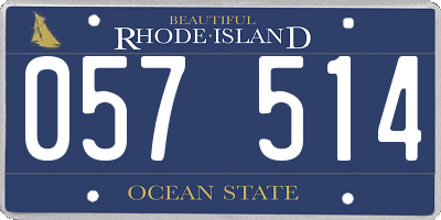 RI license plate 057514