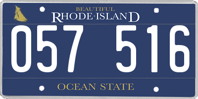 RI license plate 057516