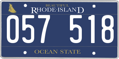 RI license plate 057518