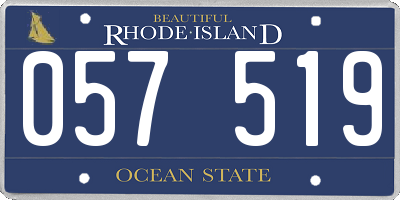 RI license plate 057519