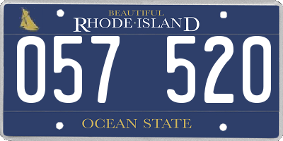 RI license plate 057520