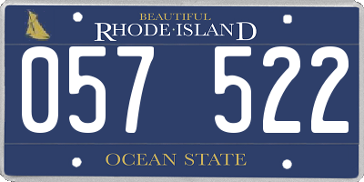 RI license plate 057522