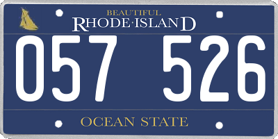 RI license plate 057526