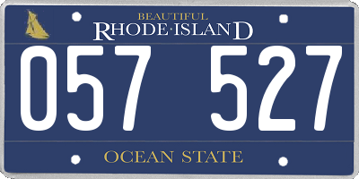 RI license plate 057527