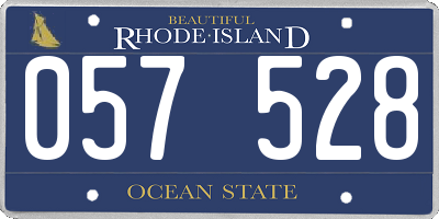 RI license plate 057528