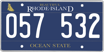RI license plate 057532