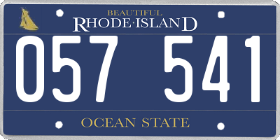RI license plate 057541