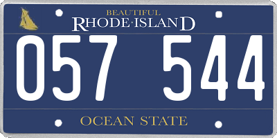 RI license plate 057544