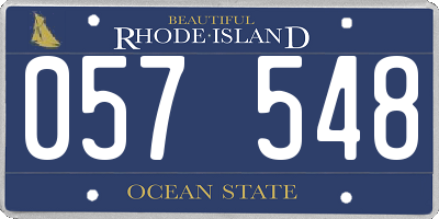 RI license plate 057548