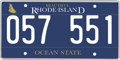 RI license plate 057551