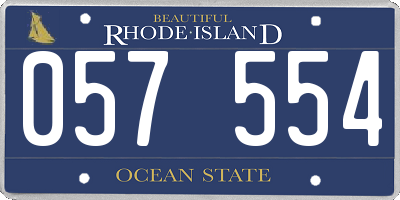 RI license plate 057554