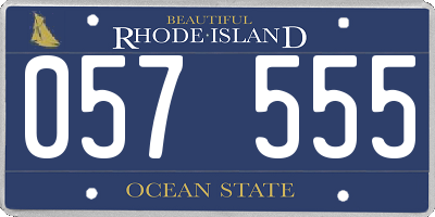 RI license plate 057555